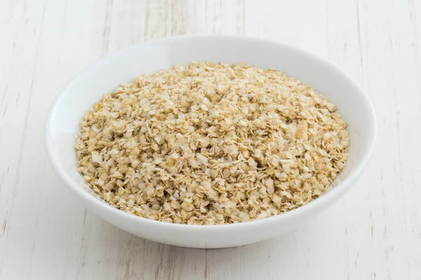 Näringsrik Quinoa Flingor Bra Tillägg Till Hälsosam Måltid Stockfoto