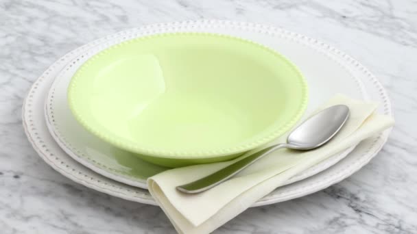 Dinner Plates Set Perfect Your Most Beautiful Meals — Stock Video