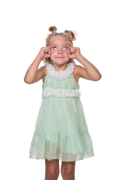 Menina fazendo cara engraçada — Fotografia de Stock