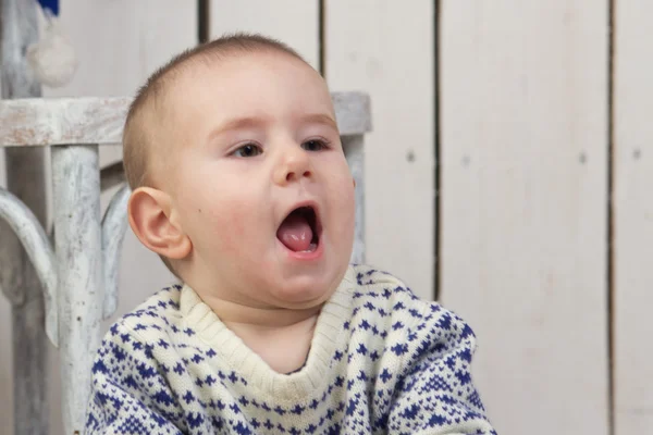 赤ちゃん男の子かわいい顔 ストック写真