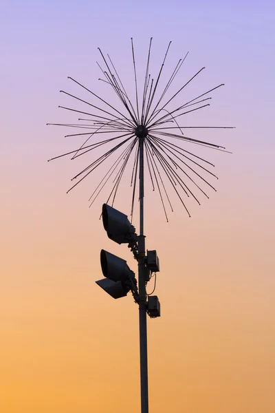 Unusual pole with speakers — Stock Photo, Image