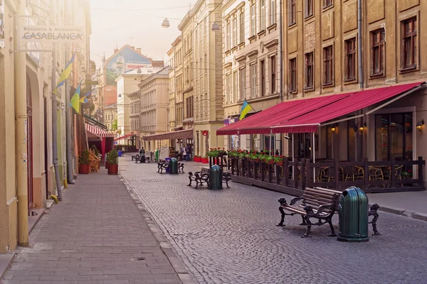 Morgen in lviv — Stockfoto