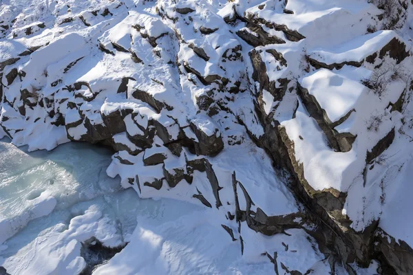 Snowy cliffs of Bukovel — Stock Photo, Image