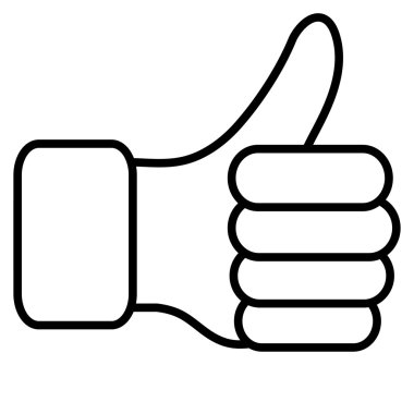 Başparmak yukarı doğru kaldırdı. Vektör çizim