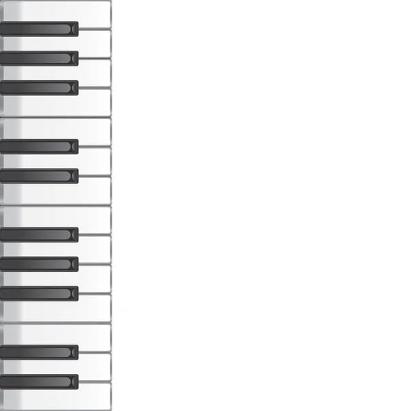 Muziekachtergrond met pianotoetsen. Vectorillustratie — Stockvector