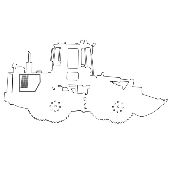 Silhouette of a heavy loaders with  ladle. Vector illustration — Stock Vector