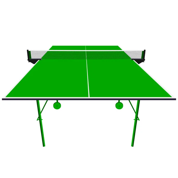 Pingue-pongue verde tênis de mesa. Ilustração vetorial — Vetor de Stock