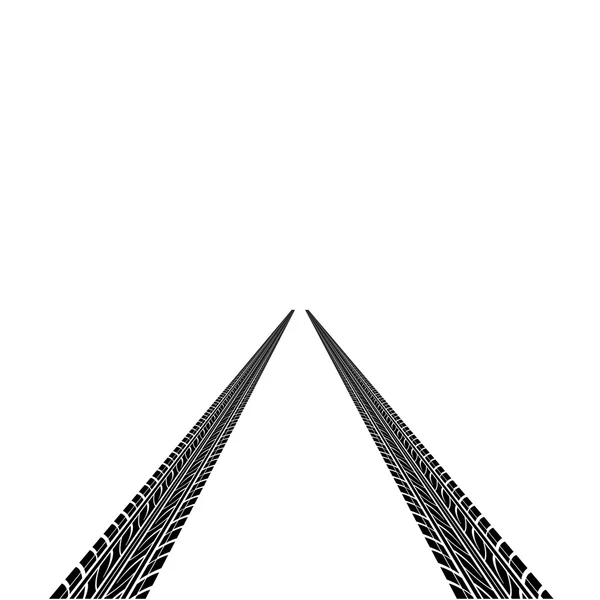Otisky pneumatik, vektorová ilustrace — Stockový vektor