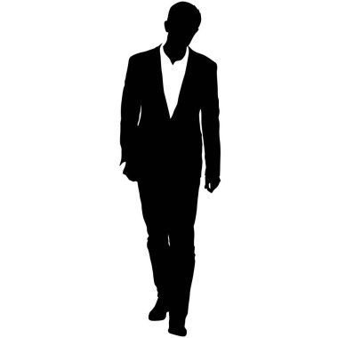 Beyaz arka planda kravatı olan takım elbiseli bir iş adamı..