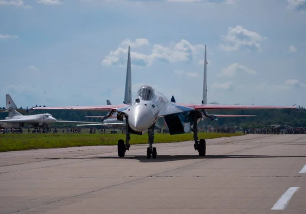 Moscú Rusia Zhukovsky Airfield Agosto 2019 Los Caballeros Rusos Equipo — Foto de Stock