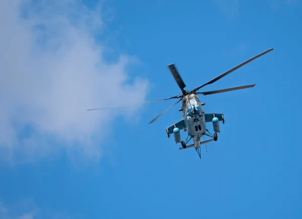 Moscow Russia May 2021 모스크바에서 열린아 퍼레이드 헬리콥터 하늘에서 승리의 — 스톡 사진