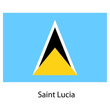 ülkenin bayrak saint lucia. vektör çizim.