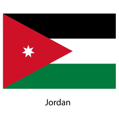 ülke bayrağı jordan. vektör çizim.