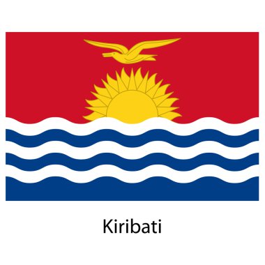 ülke kiribati Cumhuriyeti bayrağı. vektör çizim.