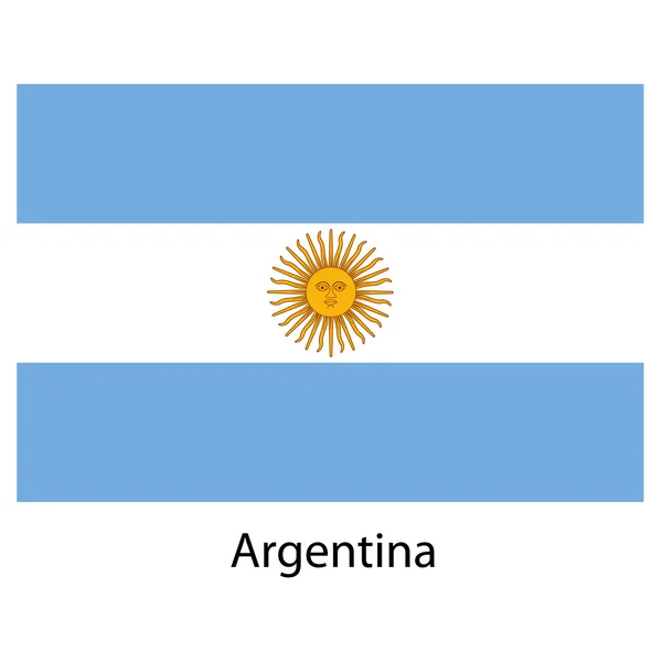 Flag  of the country  argentina. Vector illustration. — Stock Vector