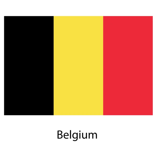 Bandera del país belgium. Ilustración vectorial . — Vector de stock