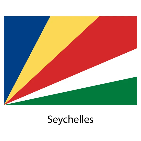 Bandera del país seychelles. Ilustración vectorial . — Archivo Imágenes Vectoriales