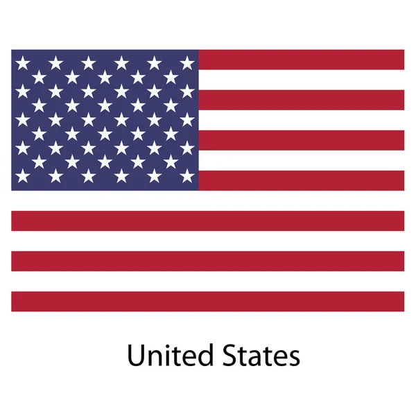 Flaggenstaat Vereinigte Staaten von Amerika. Vektorillustration. — Stockvektor