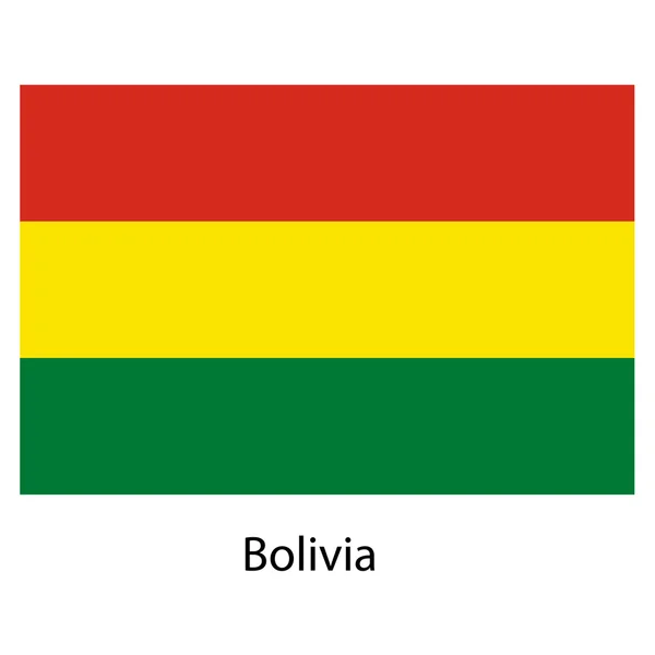 Flagge des Landes Bolivien. Vektorillustration. — Stockvektor