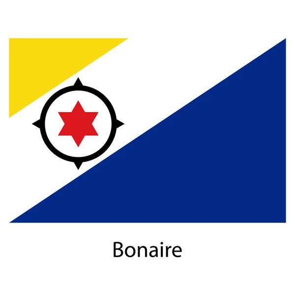 Bandiera del paese bonaire. Illustrazione vettoriale . — Vettoriale Stock