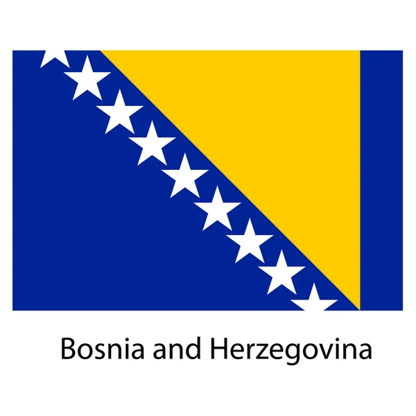 Flag  of the country  bosnia and herzegovina. Vector illustratio — Stock Vector