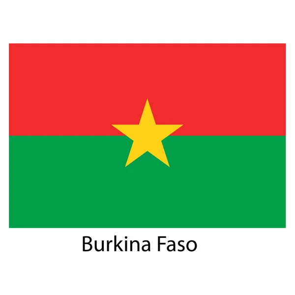 Bandiera del Burkina faso paese. Illustrazione vettoriale . — Vettoriale Stock