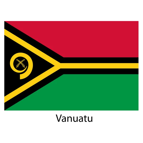 Flag  of the country  vanuatu. Vector illustration. — Stock Vector