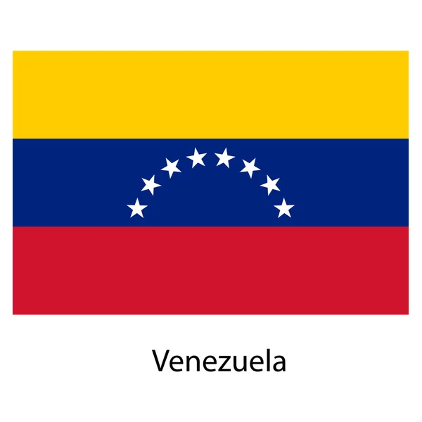 Bandera del país venezuela. Ilustración vectorial . — Vector de stock