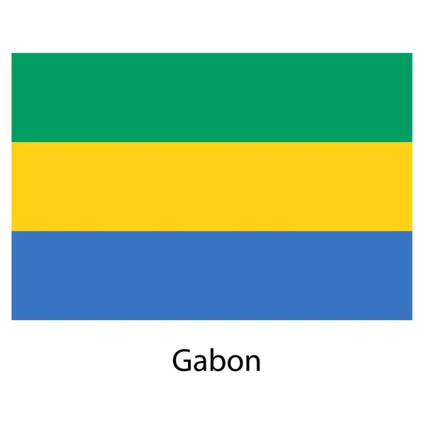 Bandiera del Gabon Paese. Illustrazione vettoriale . — Vettoriale Stock