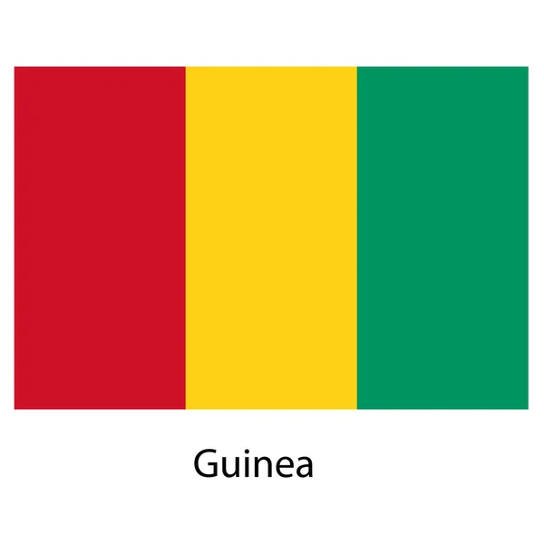 Vlajka Guineje země. vektorové ilustrace. — Stockový vektor