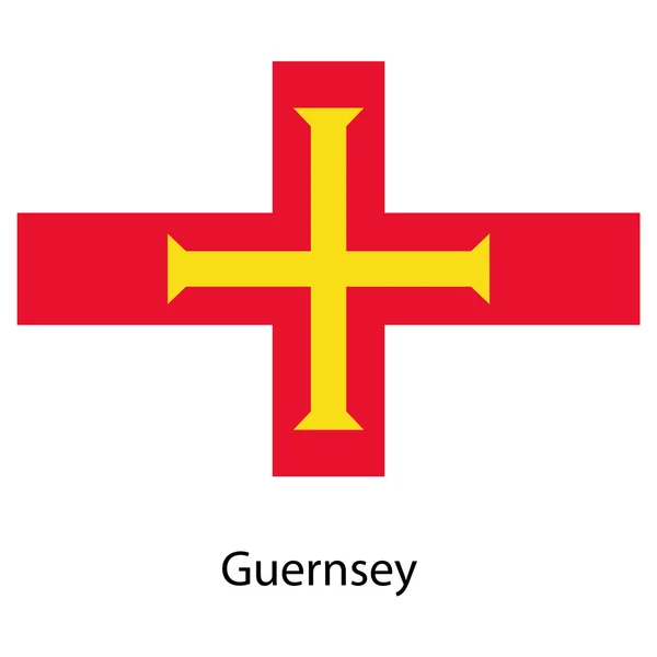 Flag  of the country  guernsey. Vector illustration. — Stock Vector