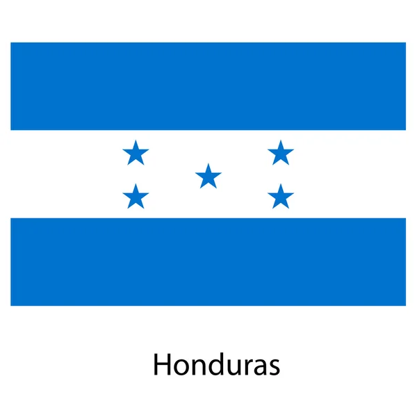 Flagge des Landes honduras. Vektorillustration. — Stockvektor
