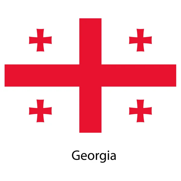 Flag  of the country  georgia. Vector illustration. — Stock Vector