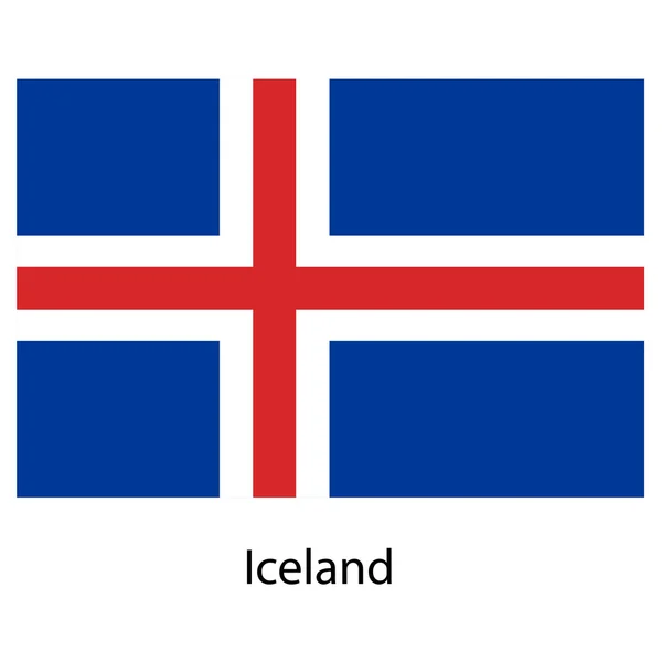 Flag  of the country  iceland. Vector illustration. — Stock Vector