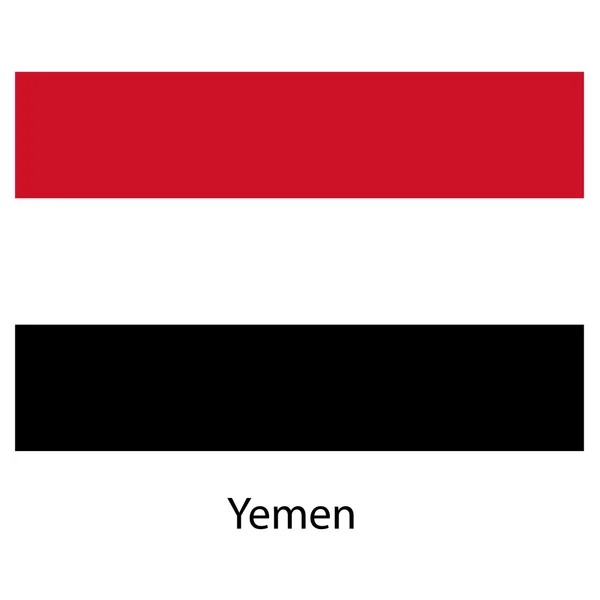 Flag  of the country  yemen. Vector illustration. — Stock Vector