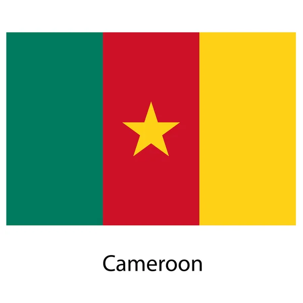 Flag  of the country  cameroon. Vector illustration. — Stock Vector