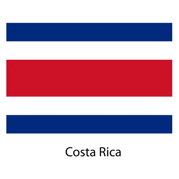 Bandera del país costa rica. Ilustración vectorial . — Archivo Imágenes Vectoriales