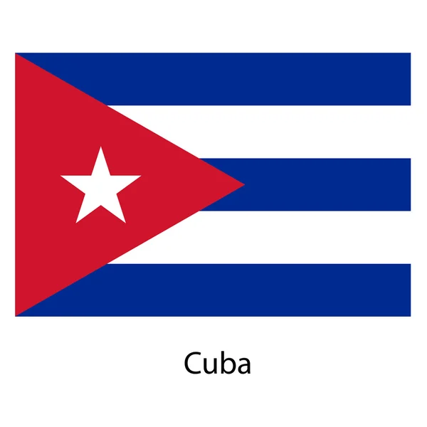 Bandeira do país cuba. Ilustração vetorial . —  Vetores de Stock