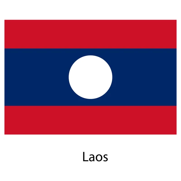 Flaga kraju laos. Ilustracja wektorowa. — Wektor stockowy