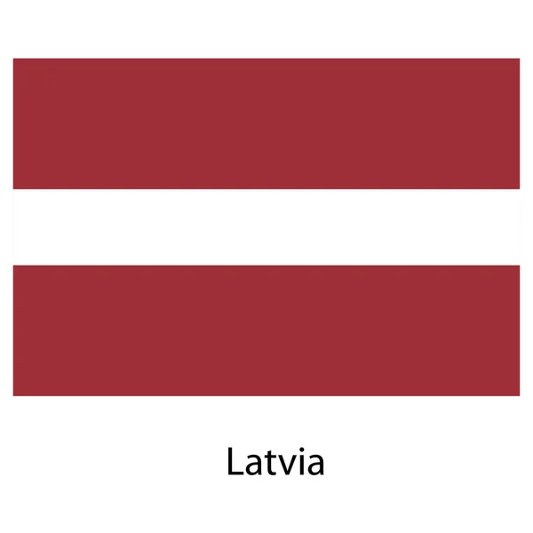 Bandera del país latvia. Ilustración vectorial . — Vector de stock