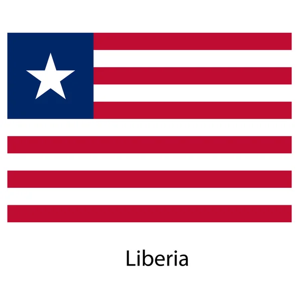 Flagge des Landes Liberia. Vektorillustration. — Stockvektor