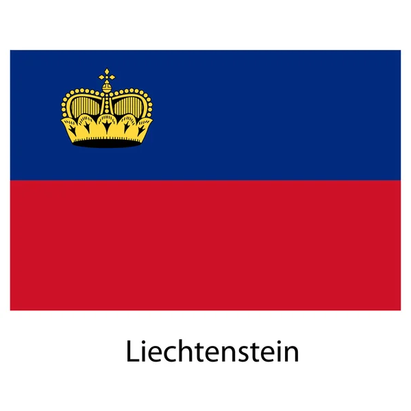 Flag  of the country  liechtenstein. Vector illustration. — Stock Vector