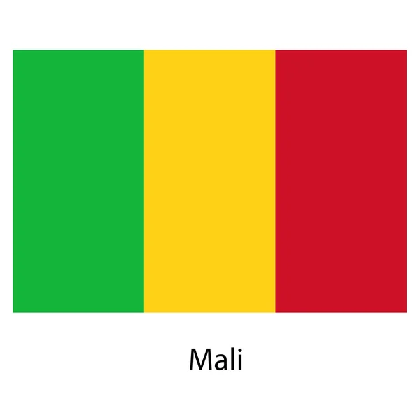 Flag  of the country  mali. Vector illustration. — Stock Vector