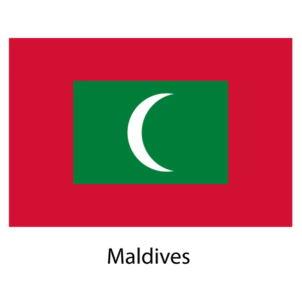 Bandera del país maldivas. Ilustración vectorial . — Vector de stock