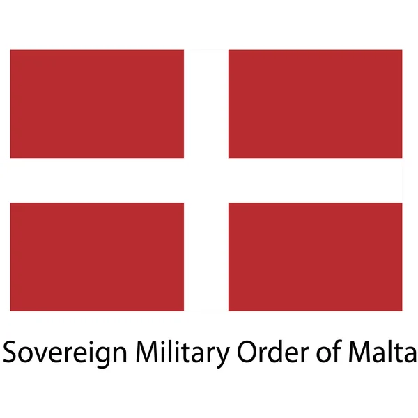 Bandeira do país soberano ordem militar de malta. Vetor i —  Vetores de Stock