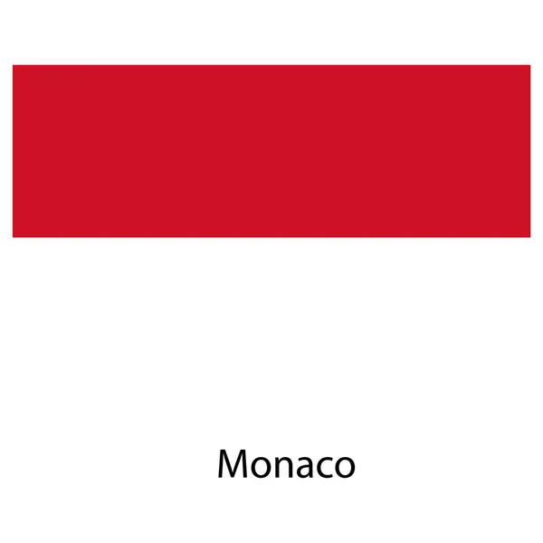 Ülke monaco bayrağı. vektör çizim. — Stok Vektör