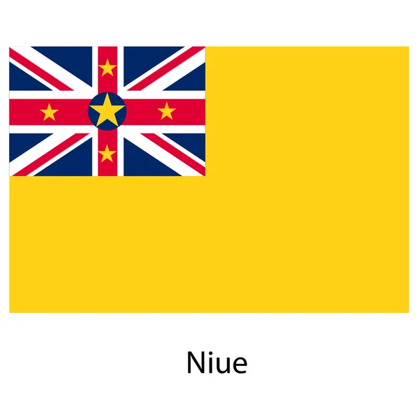 Flag  of the country  niue. Vector illustration. — Stock Vector