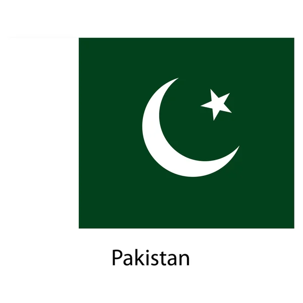 Flagga i landet pakistan. vektor illustration. — Stock vektor