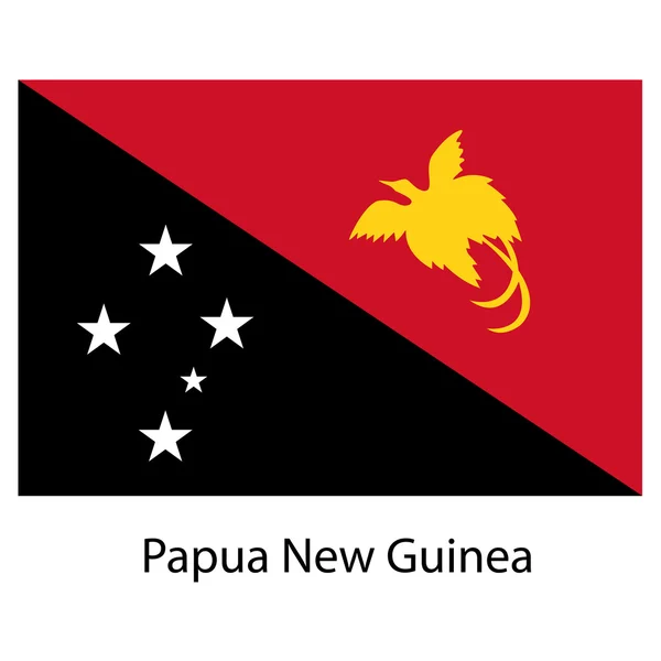 Bandera del país Papua nueva guinea. Ilustración vectorial . — Vector de stock