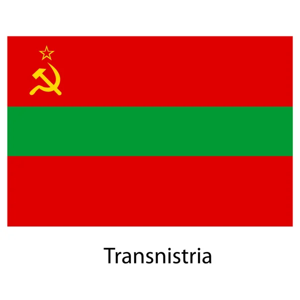 Drapeau du pays de Transnistrie. Illustration vectorielle . — Image vectorielle